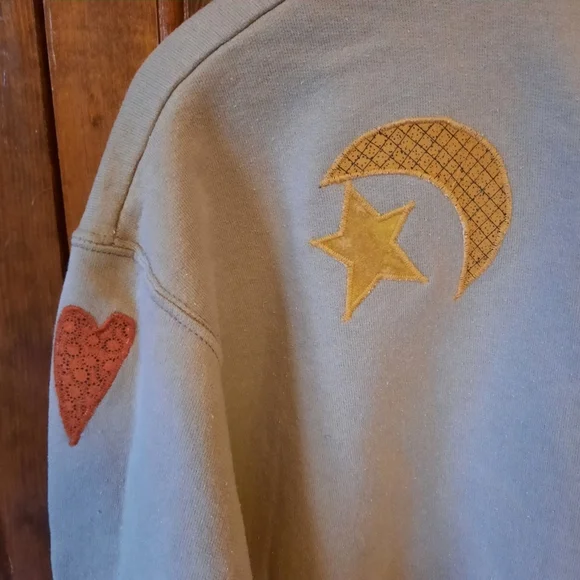 DIY Homemade Fall Themed Jerzees Tan Cropped Crewneck Sweatshirt Size Medium - Picture 12 of 14